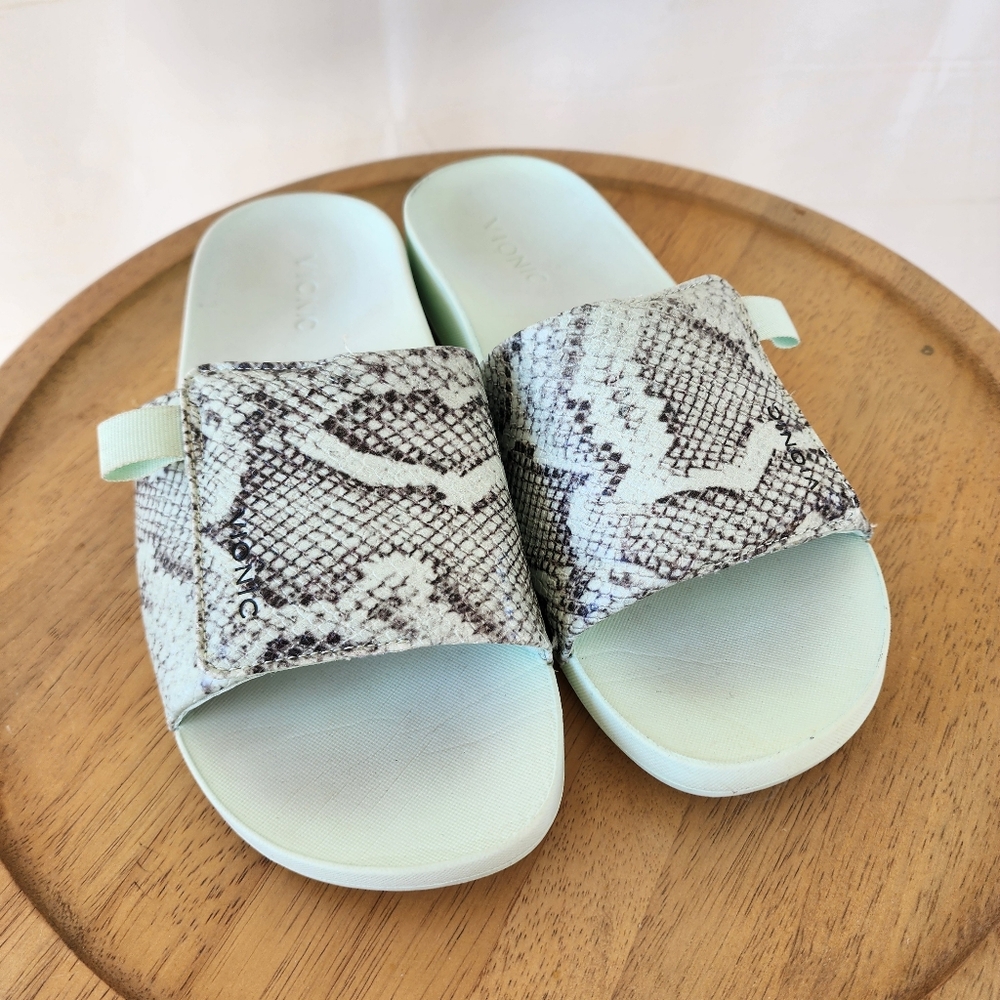 Vionic Keirs Snakeskin Pattern Slide Sandals - image 2